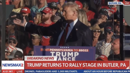 'As I Was Saying...': Trump Kicks Off PA Rally Pointing to Immigration Chart He Was Using During July's Assassination Attempt
